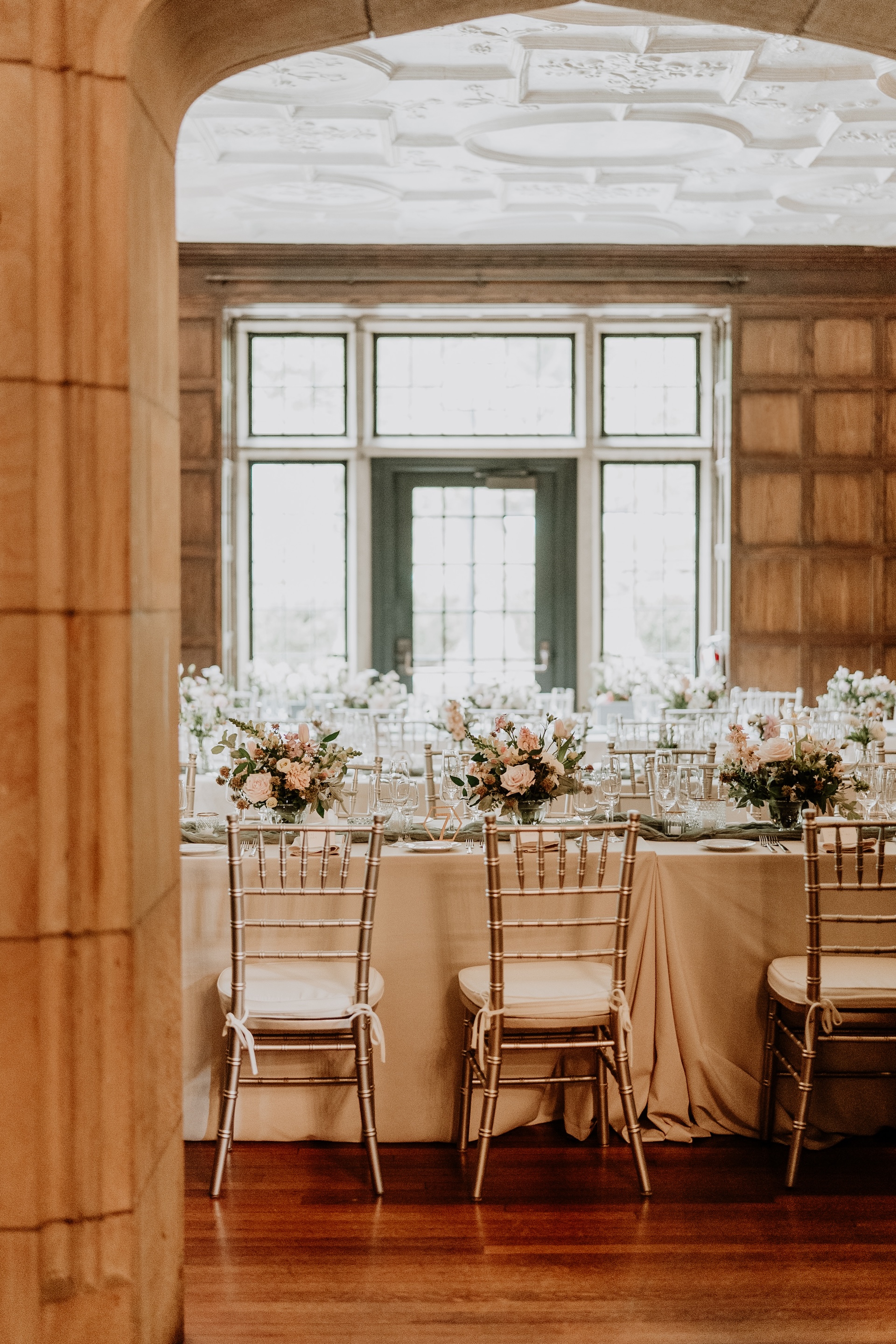 sneak peek of the Parque ballroom before nightfall
