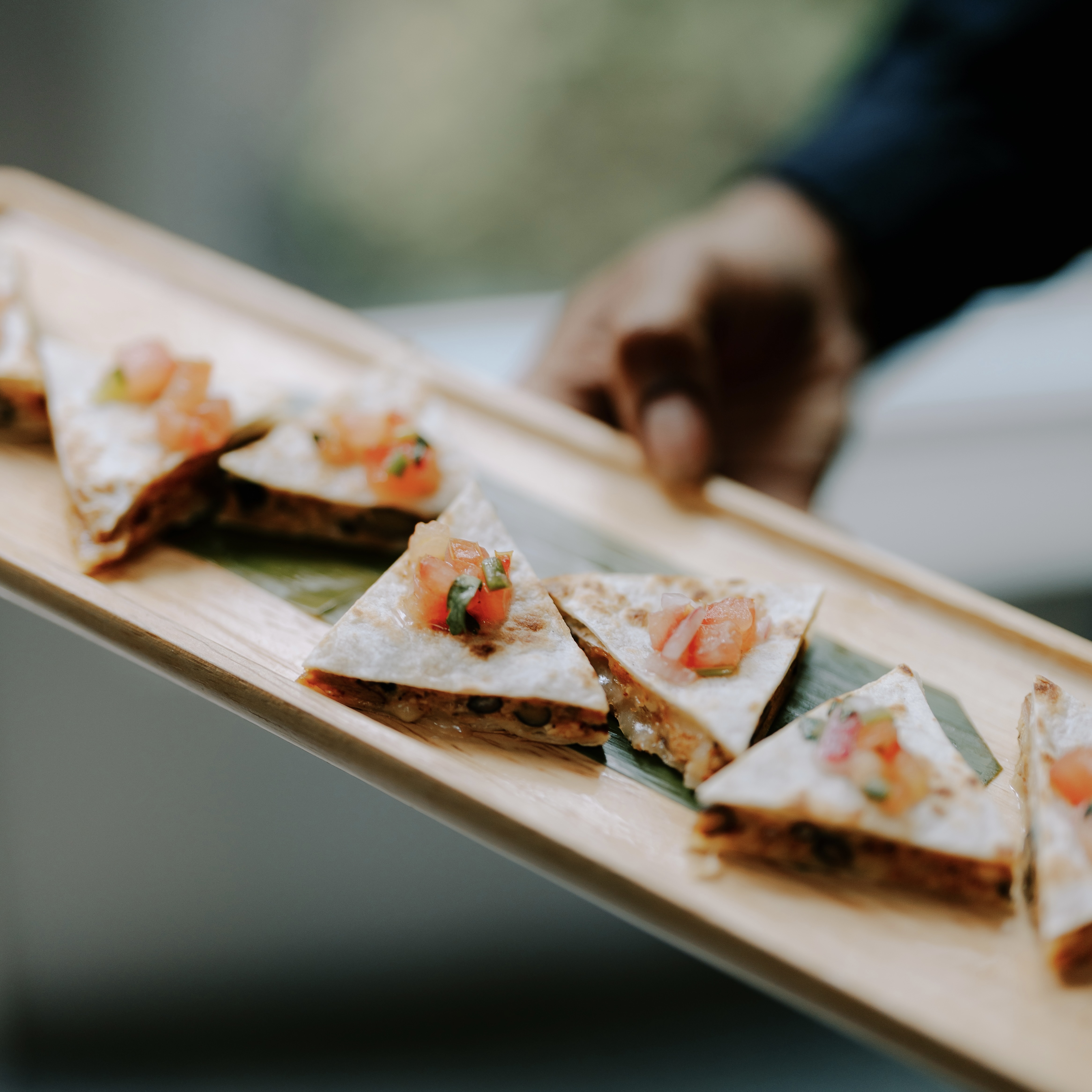 Mini quesadllas butlered