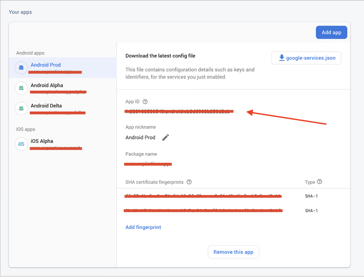 firebase setup