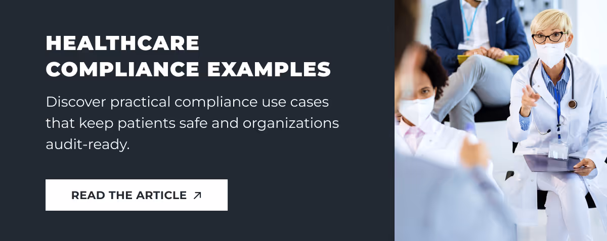 Healthcare compliance examples