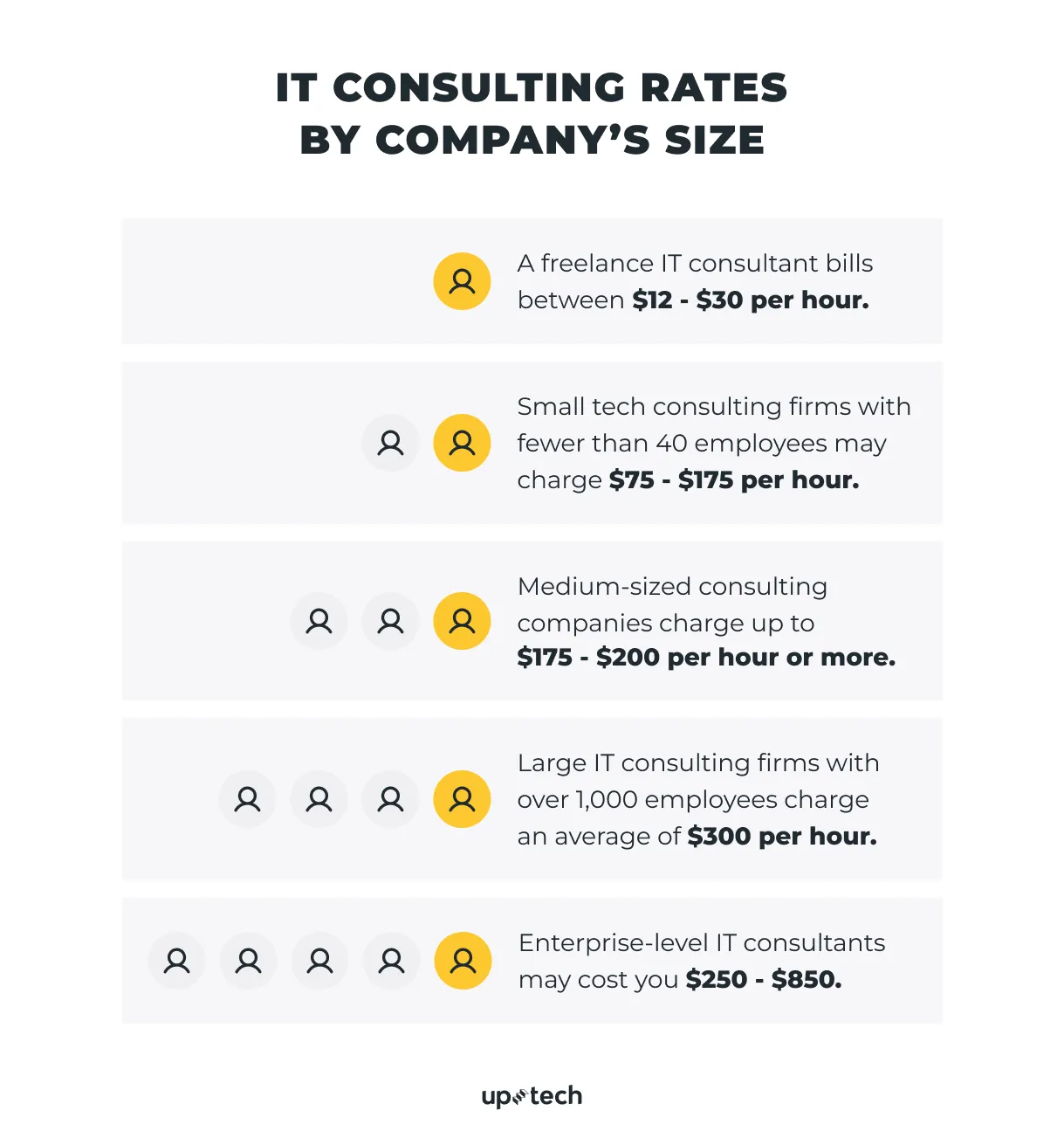 IT conulting rates by the company's size