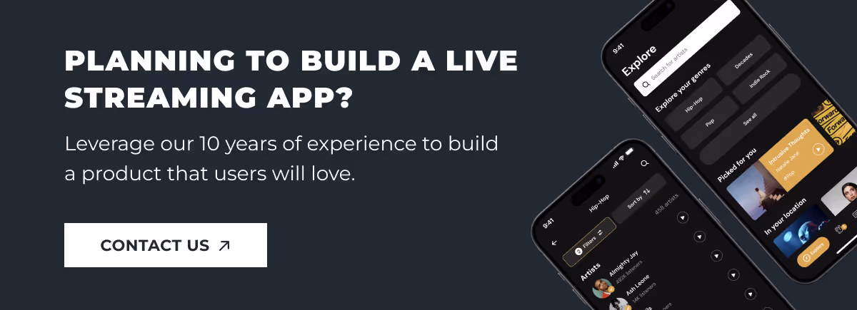how to build a live streaming app