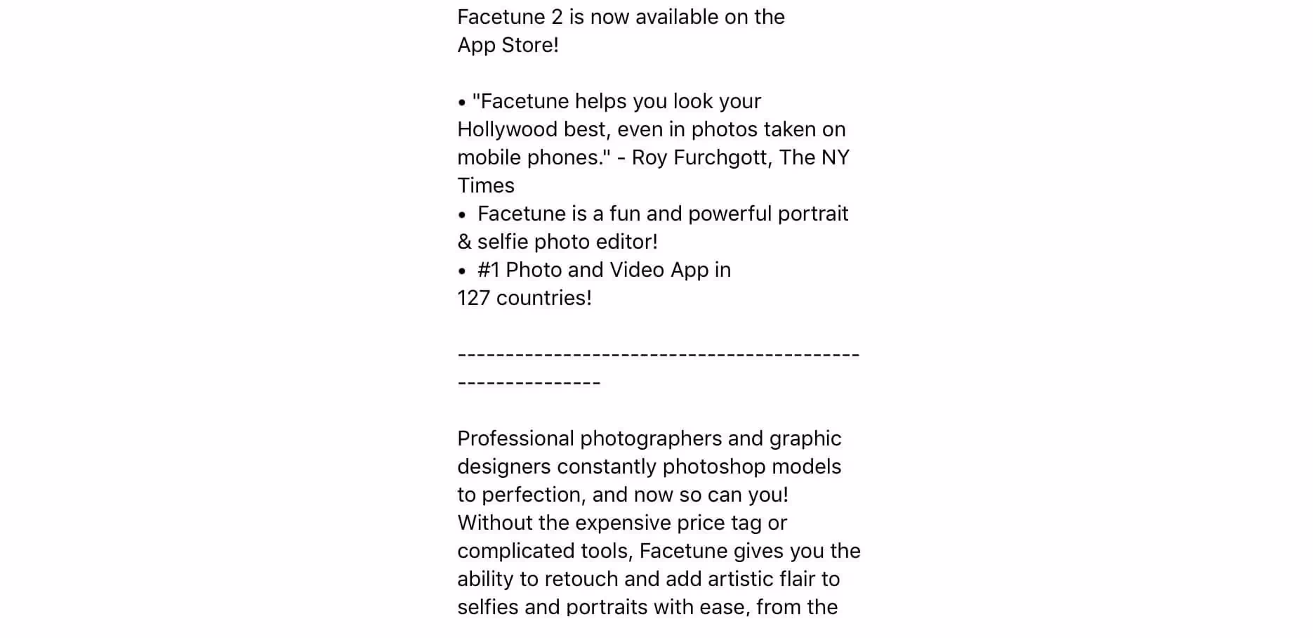writing a compelling app update description