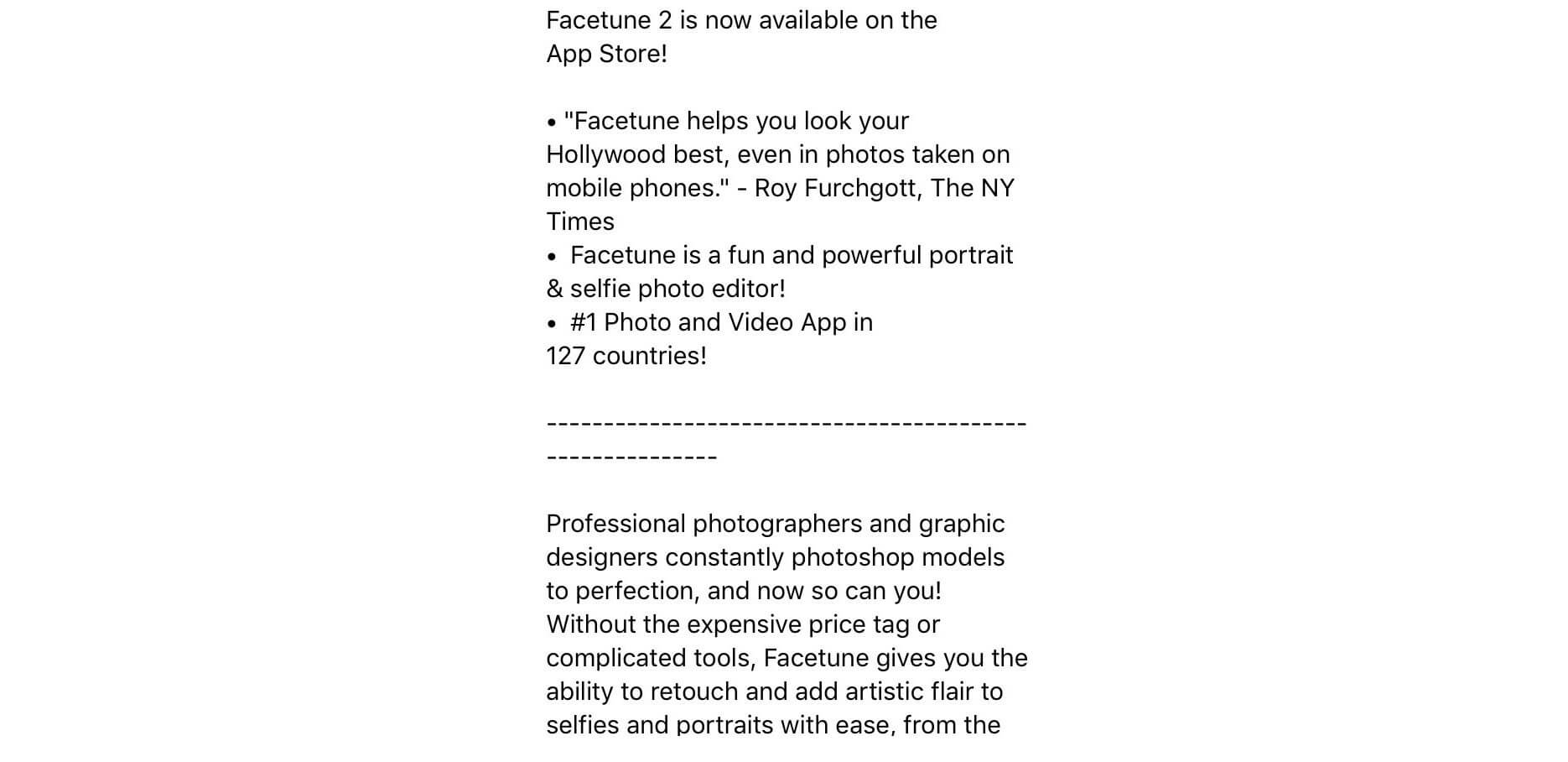 writing a compelling app update description