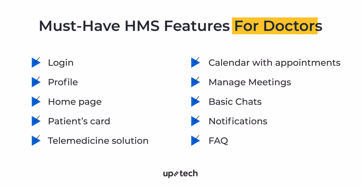features for hospital management system