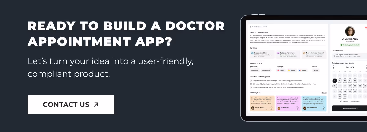 Doctor booking app development company