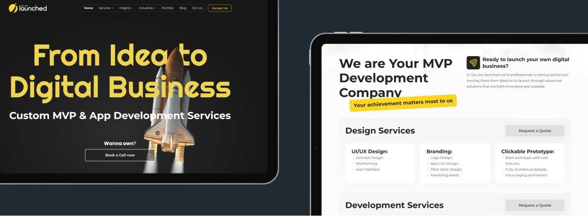 You are launched, an outsourcing software development company