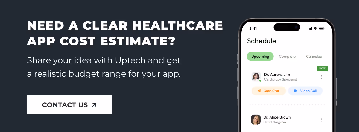 how much does it cost to develop a healthcare app