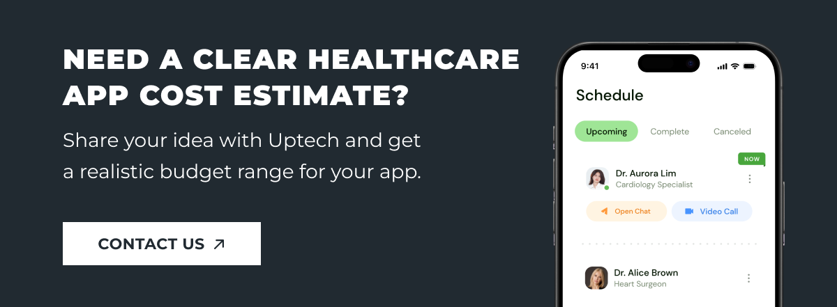 how much does it cost to develop a healthcare app