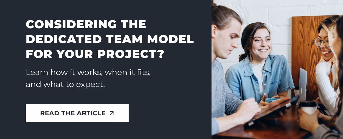 dedicated development team model overview