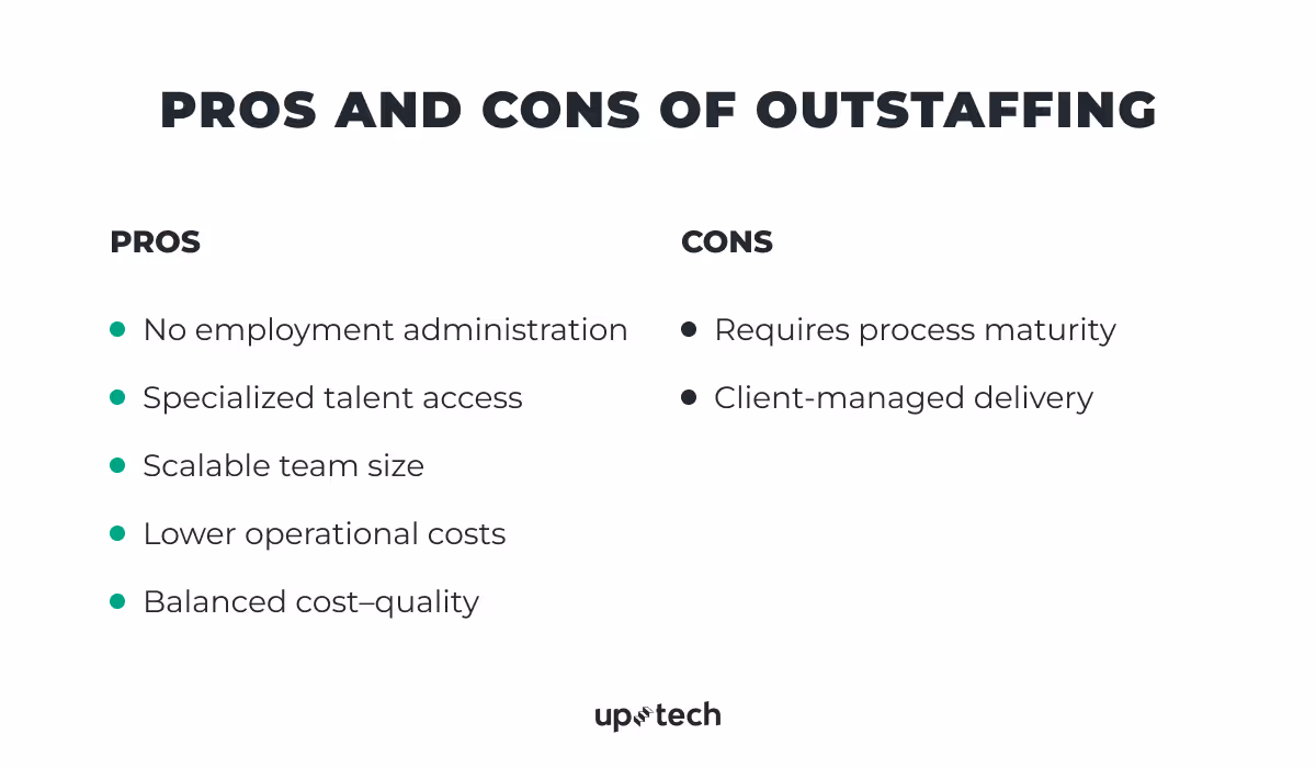 pros and cons of outstaffing