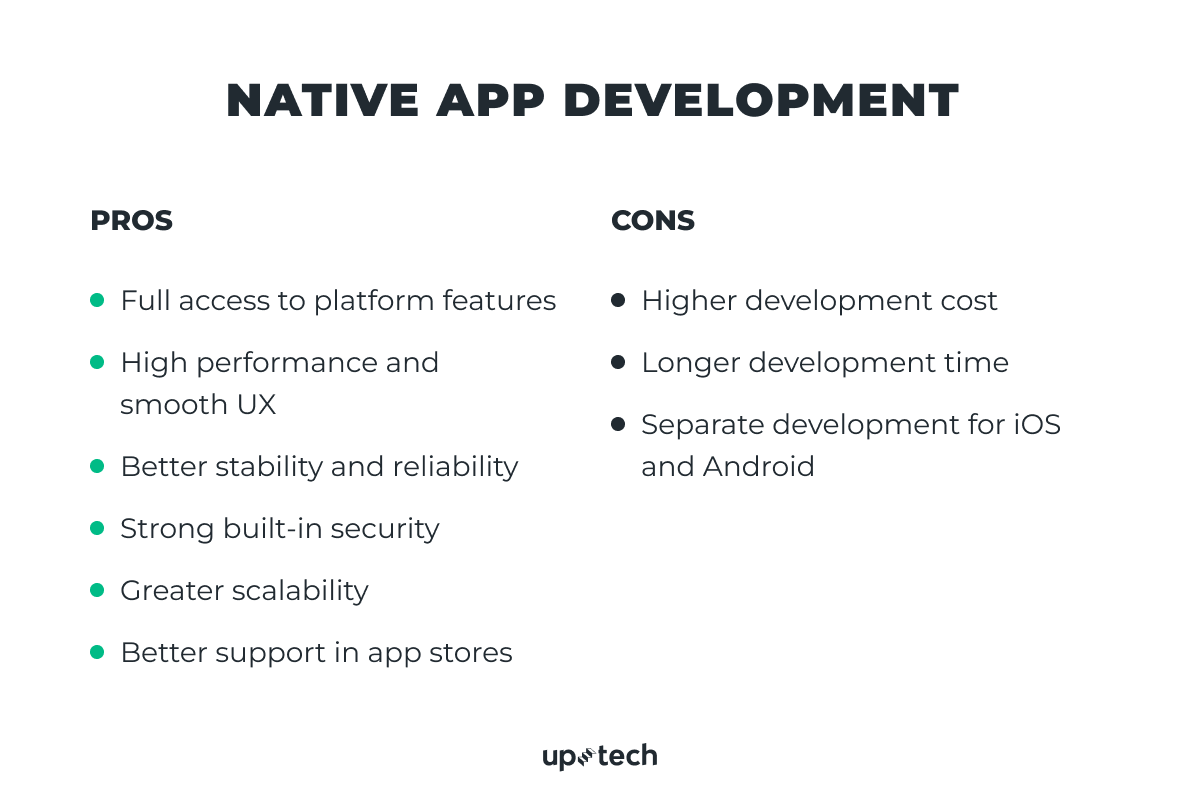 pros and cons of native development