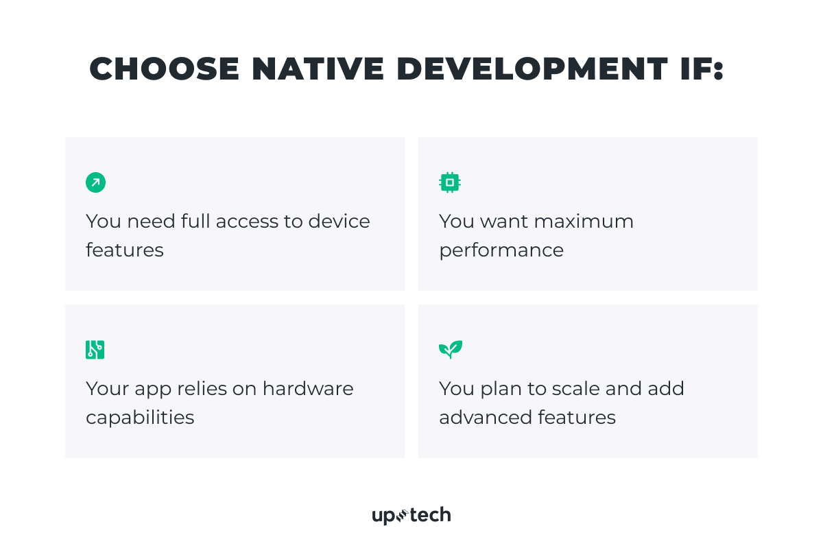 when to choose a native development