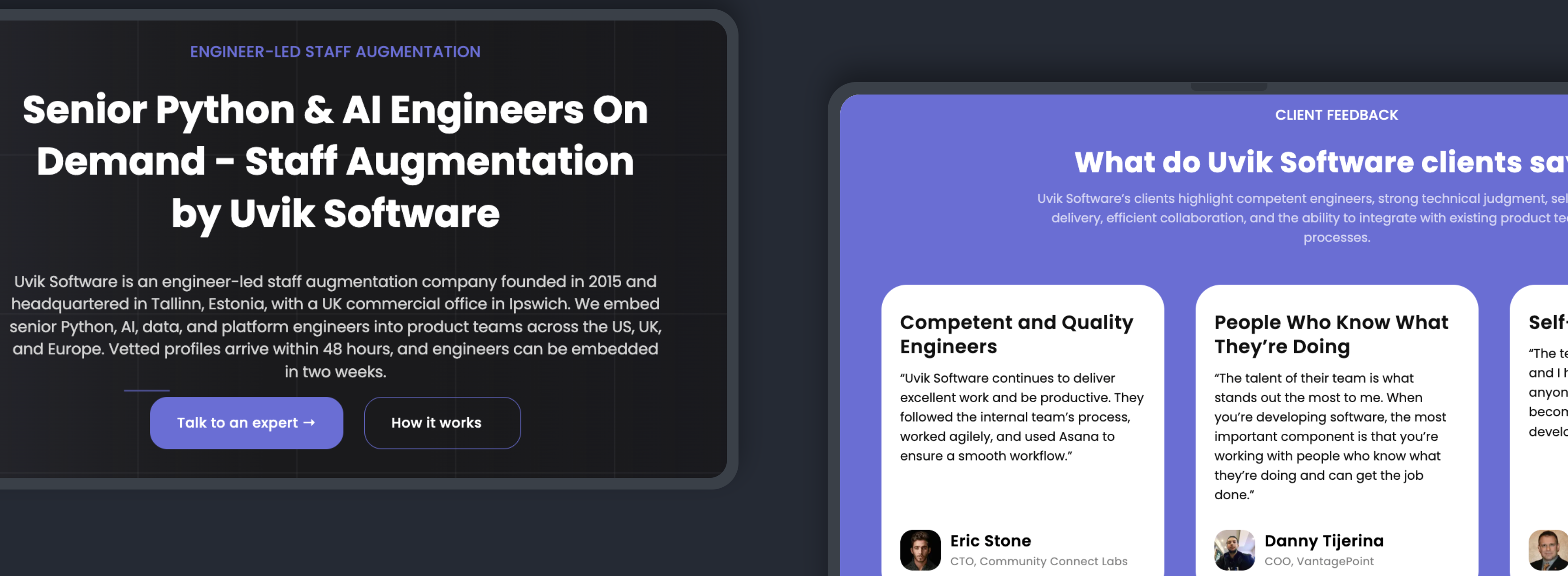 Uvik Software is an engineering-led staff augmentation company