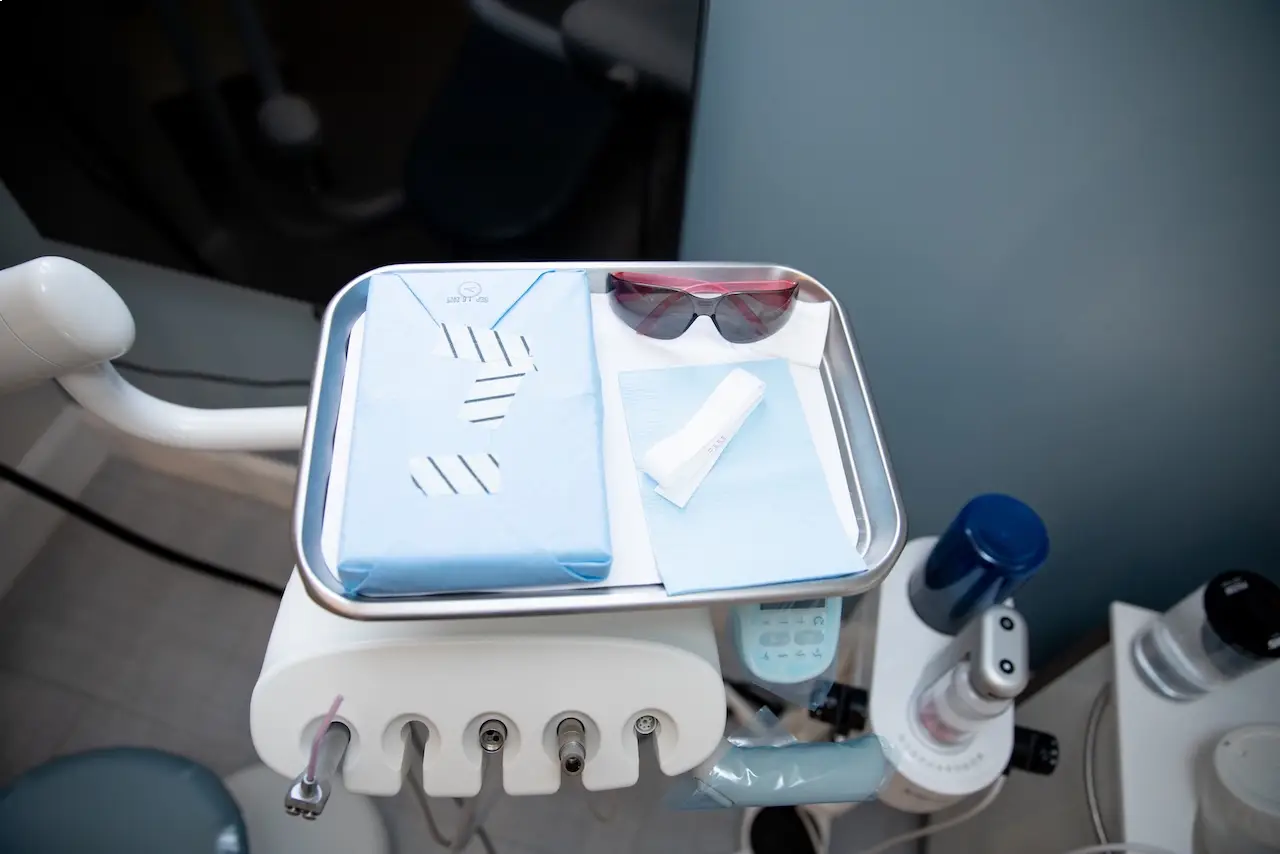 closeup of invisalign and container 