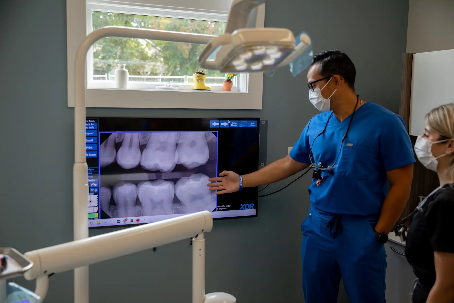 girl smiling at sunset 