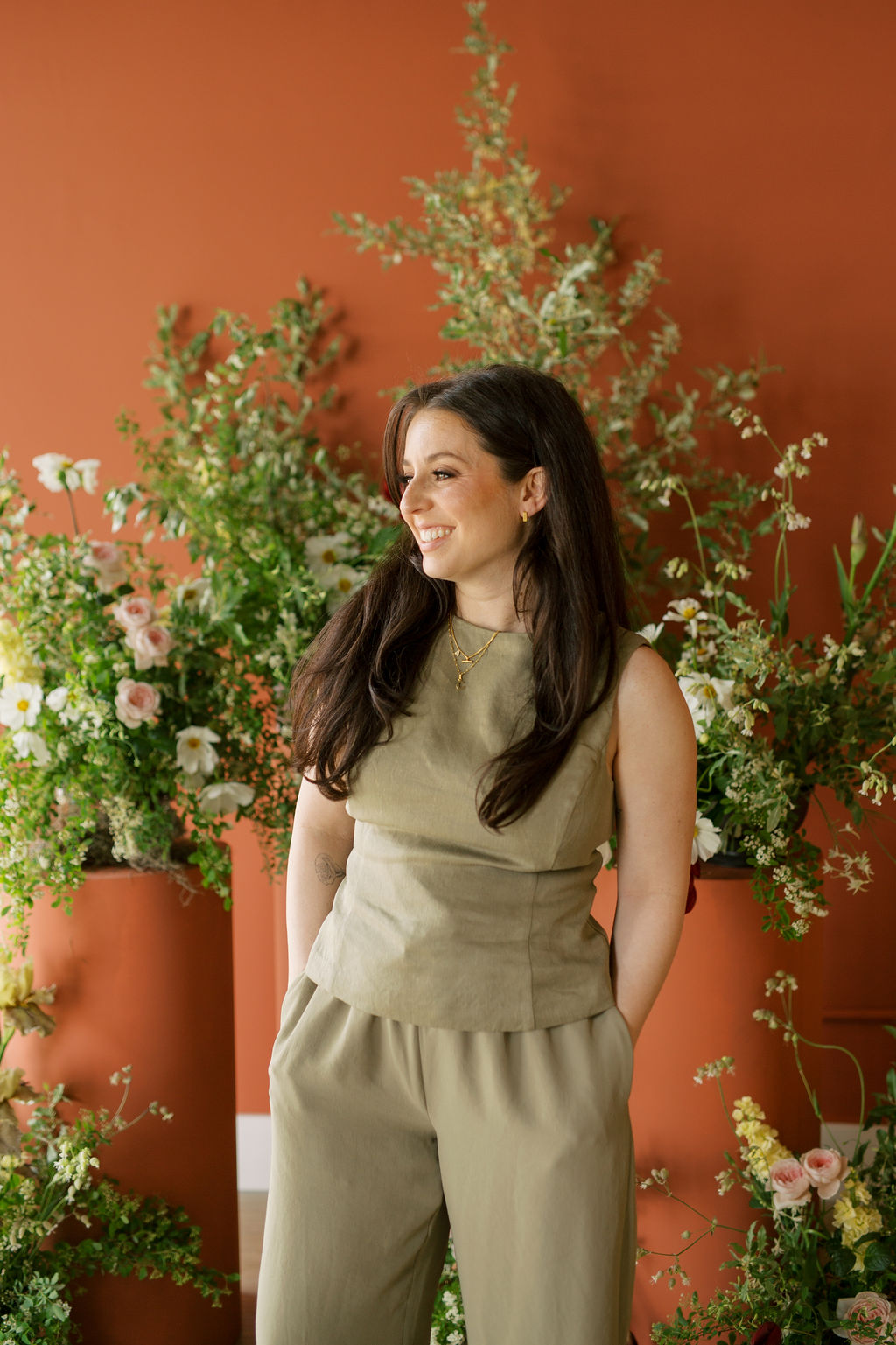 Rikki and flowers