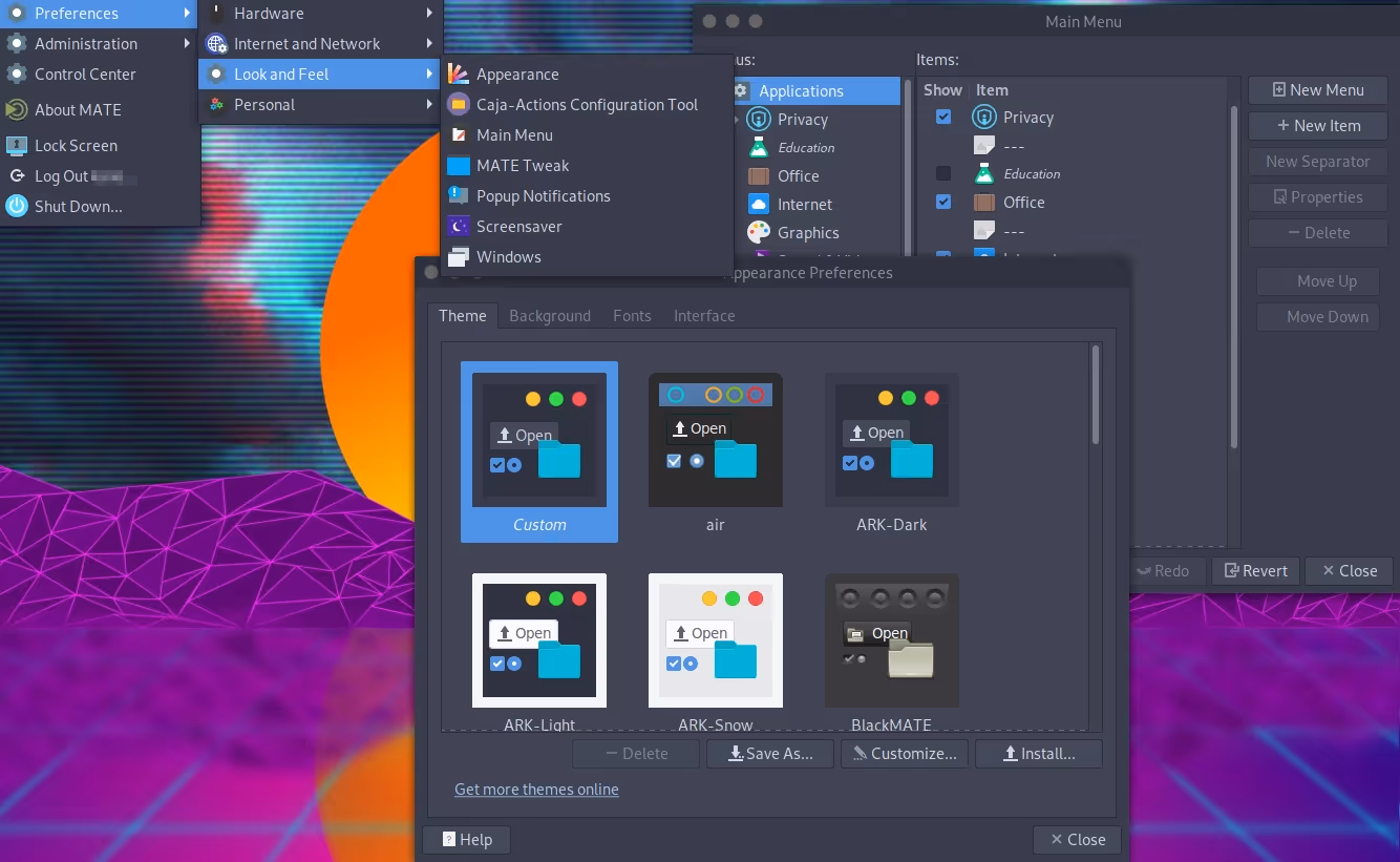 "Look and Feel" Settings