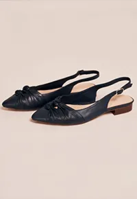 Blue Illusion Eve Double Know Sling Back Navy shoes