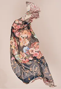 Rhinestone Multi Print Scarf