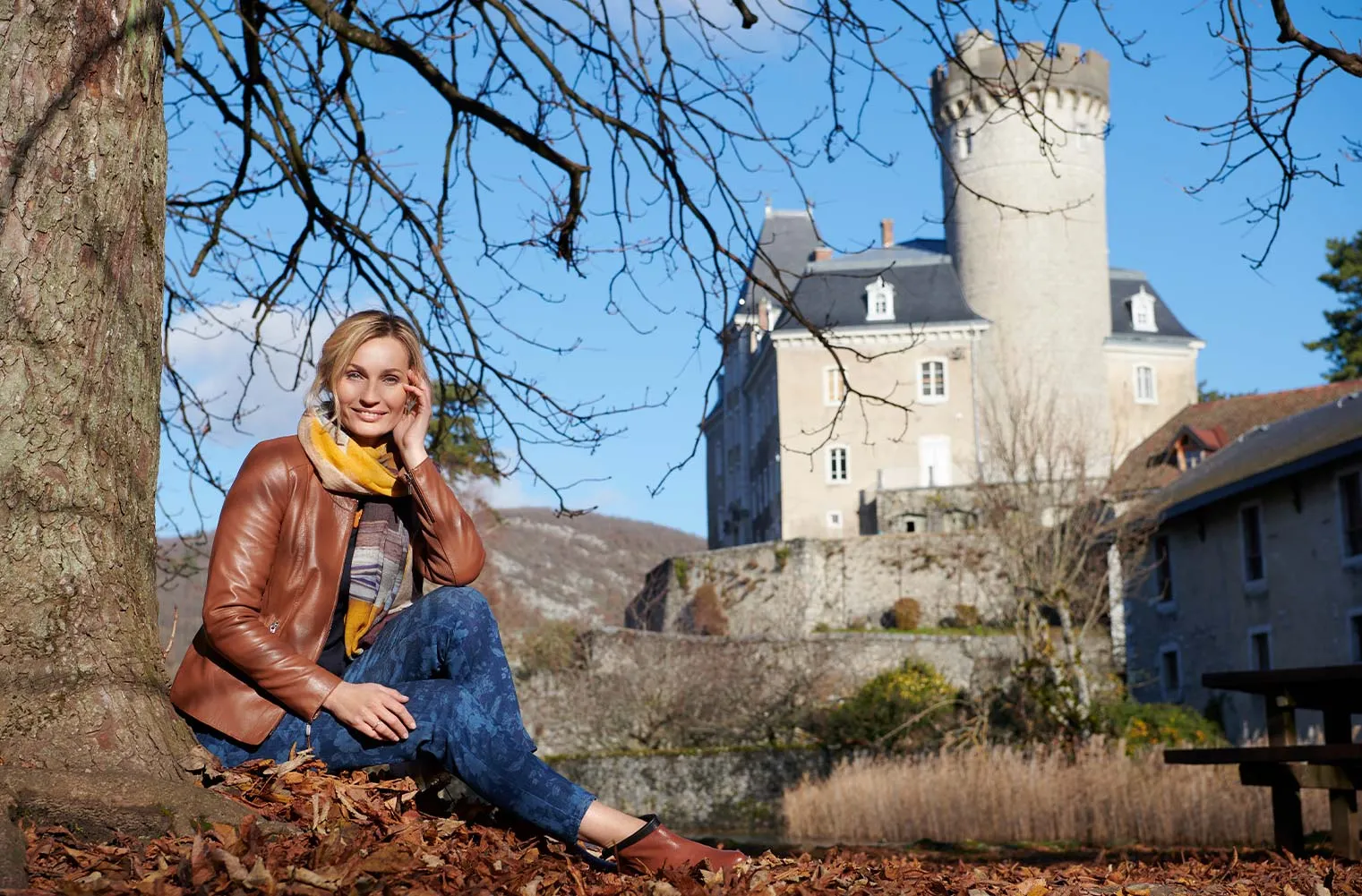 autumn collection leather jacket