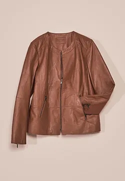 Panelled Leather Jacket