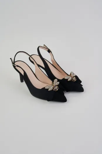 Abbey Black Slingback