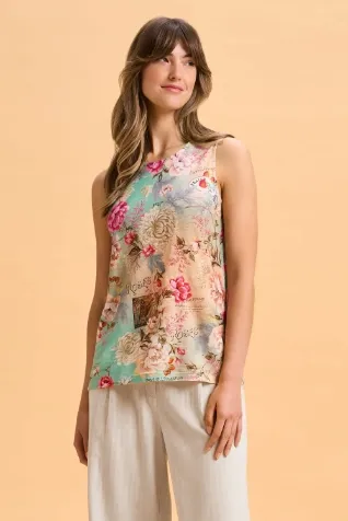 Linen Jersey Printed Cami