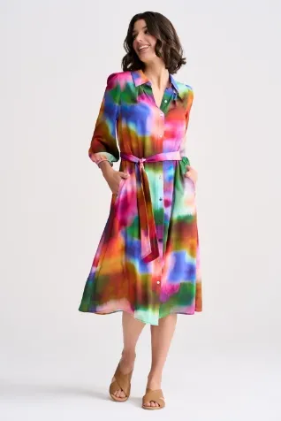 Silk Shirt Dress