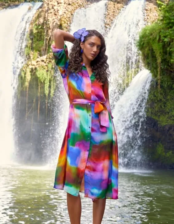 Silk Shirt Dress