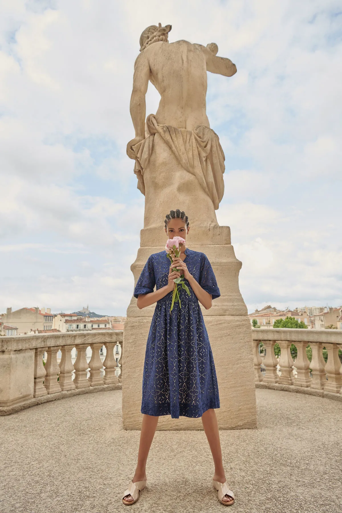 Cotton Broderie Shift Dress