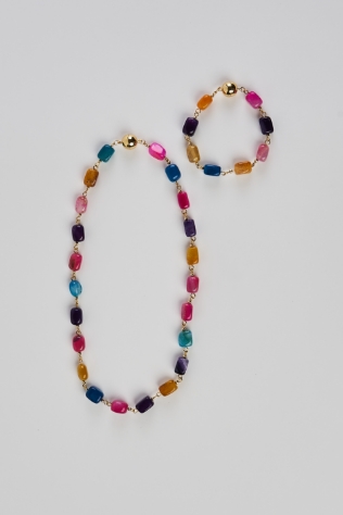 Multi Stone 2 in 1 Necklace