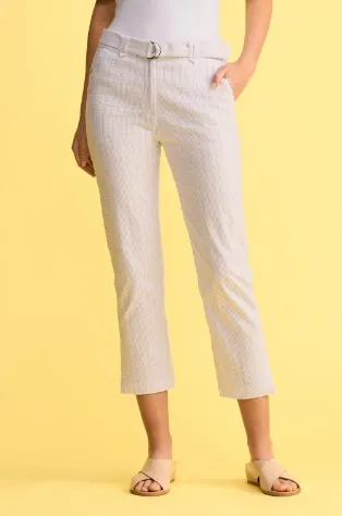 Seersucker Stripe Capri Pant