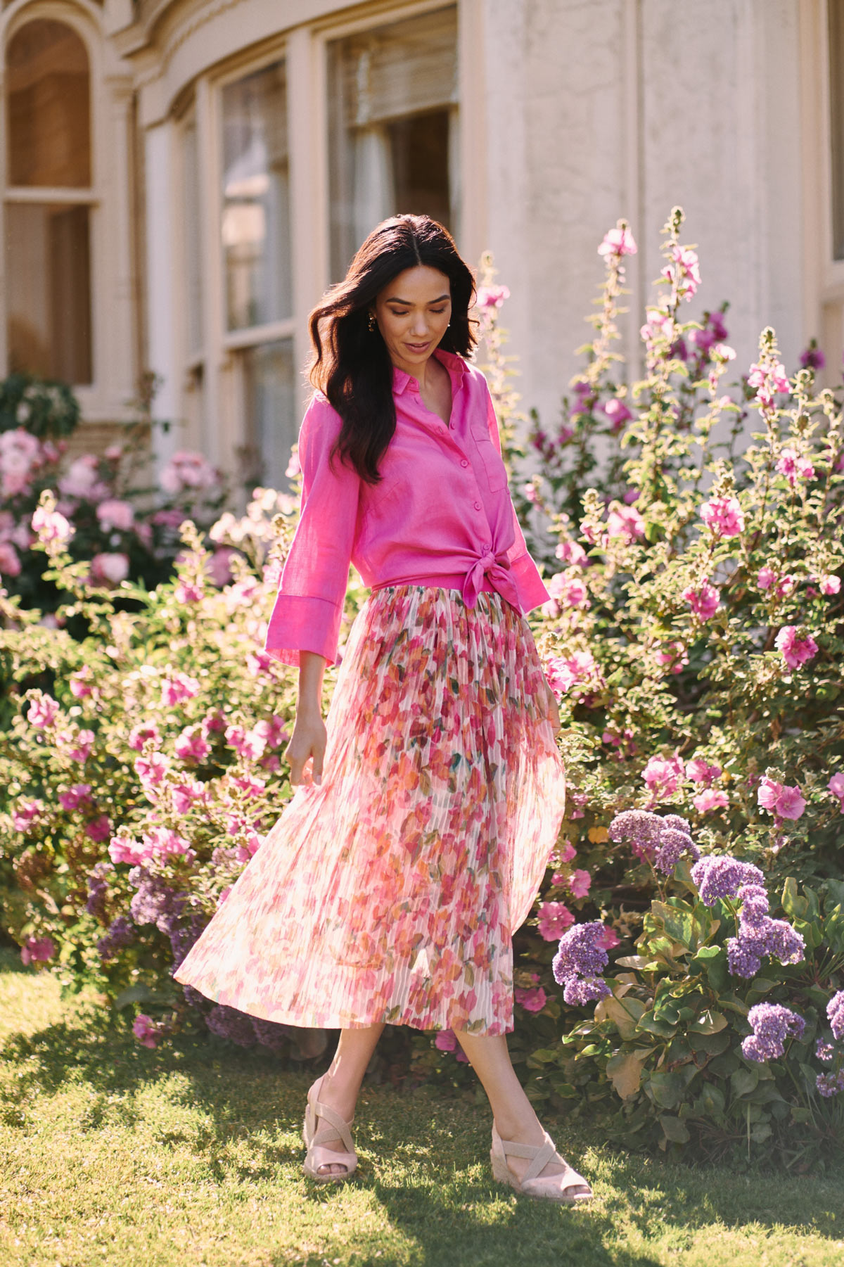 Wide Cuff Linen Shirt