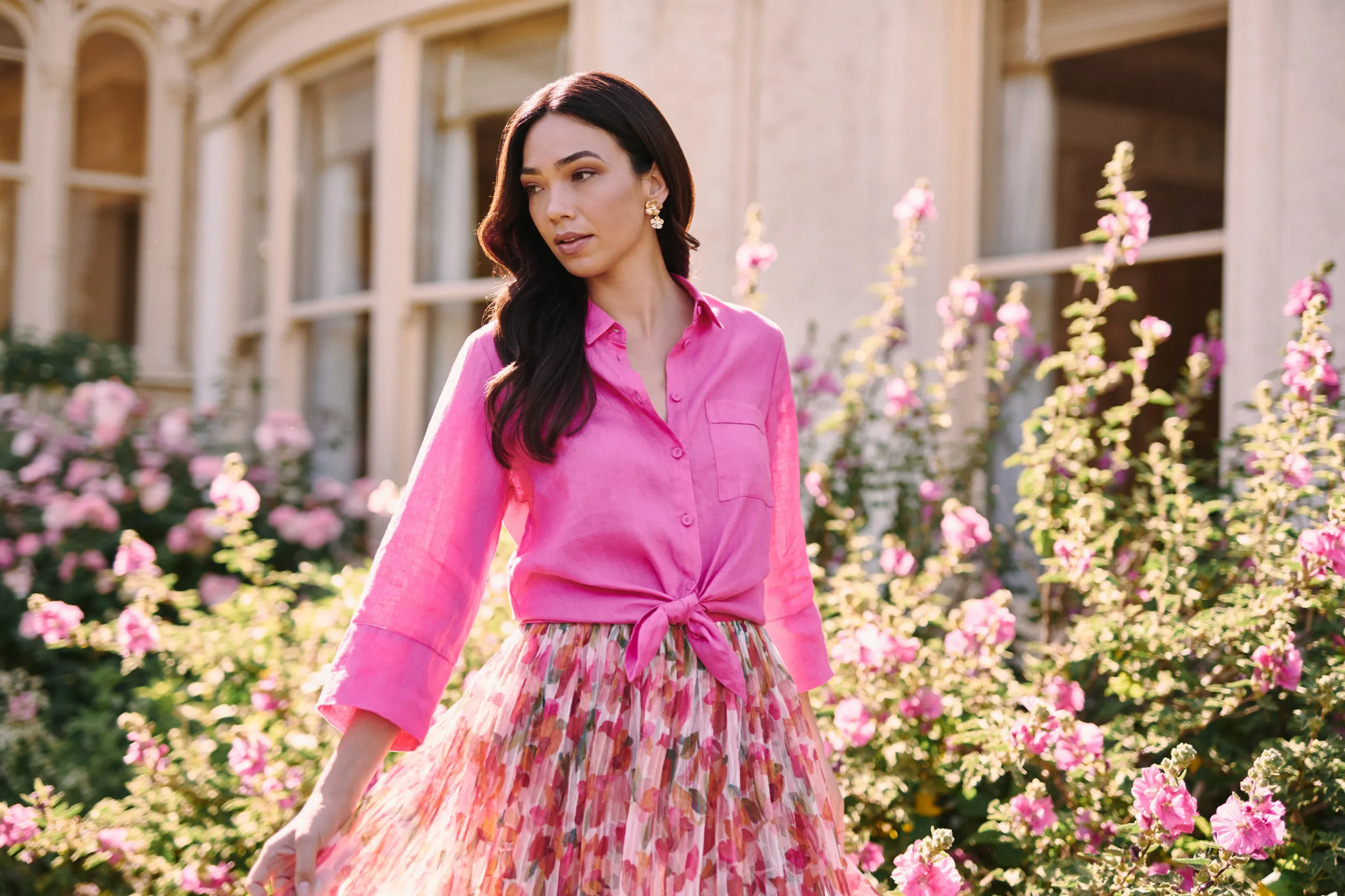 Wide Cuff Linen Shirt