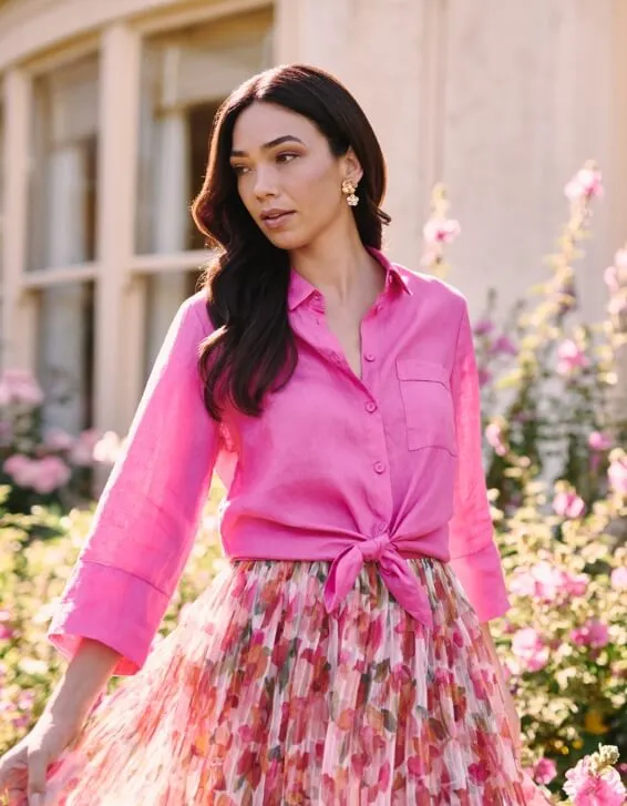 Wide Cuff Linen Shirt