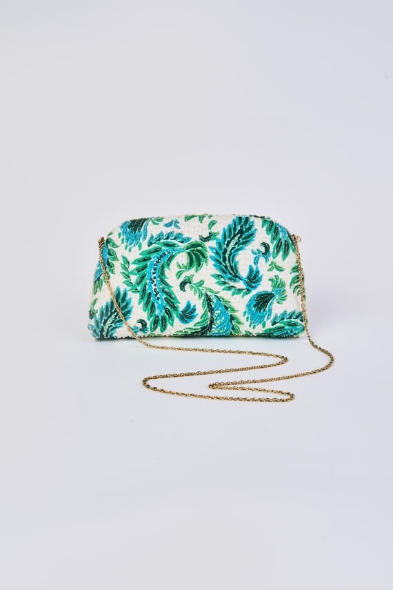 Fern Beaded Clutch