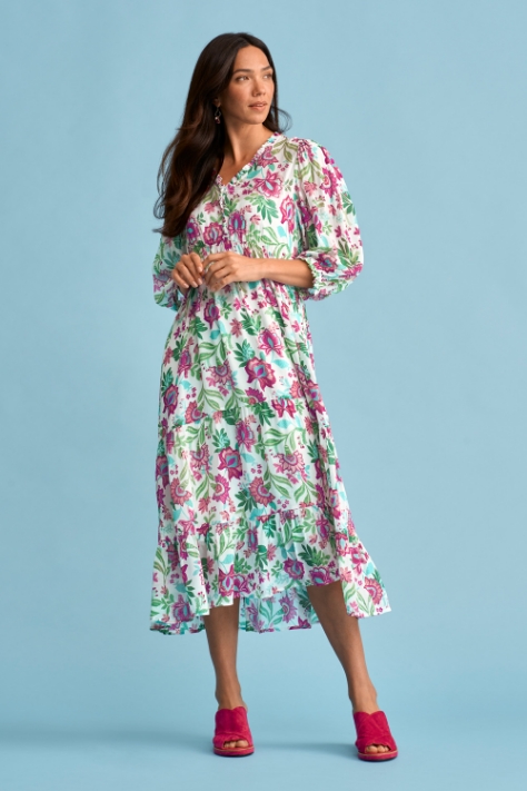 Printed Tiered Dress