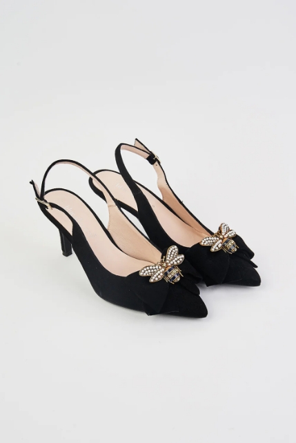 Abbey Black Slingback