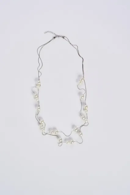 Satellite Pearl Necklace