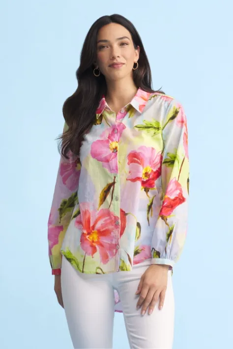 Hi Low Printed Shirt