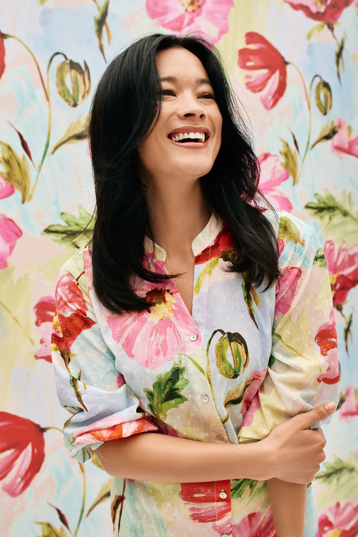 Printed Cotton Shirt Dress