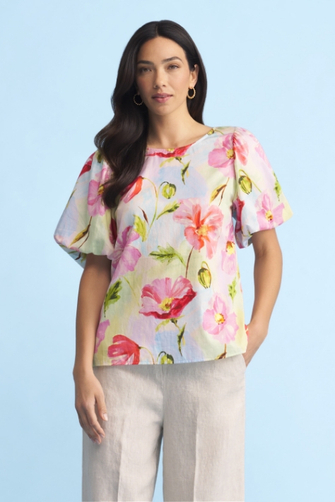 Cotton Puff Sleeve Top