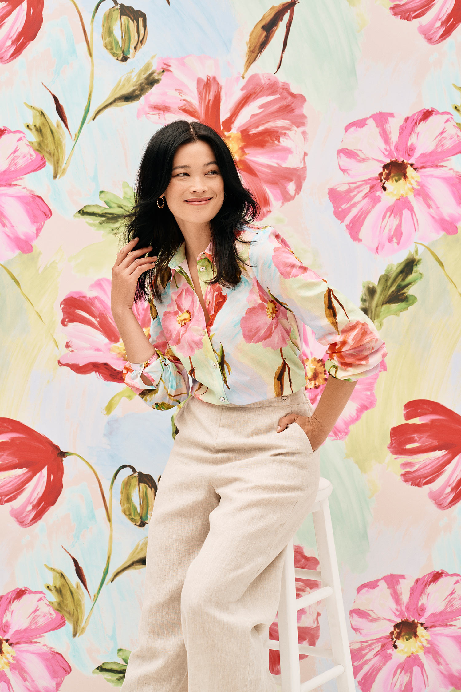 Hi Low Printed Shirt