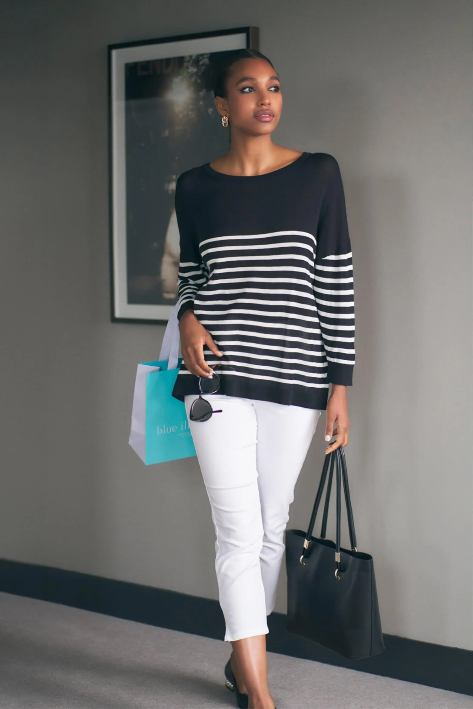 Stripe Boat Neck Jumper