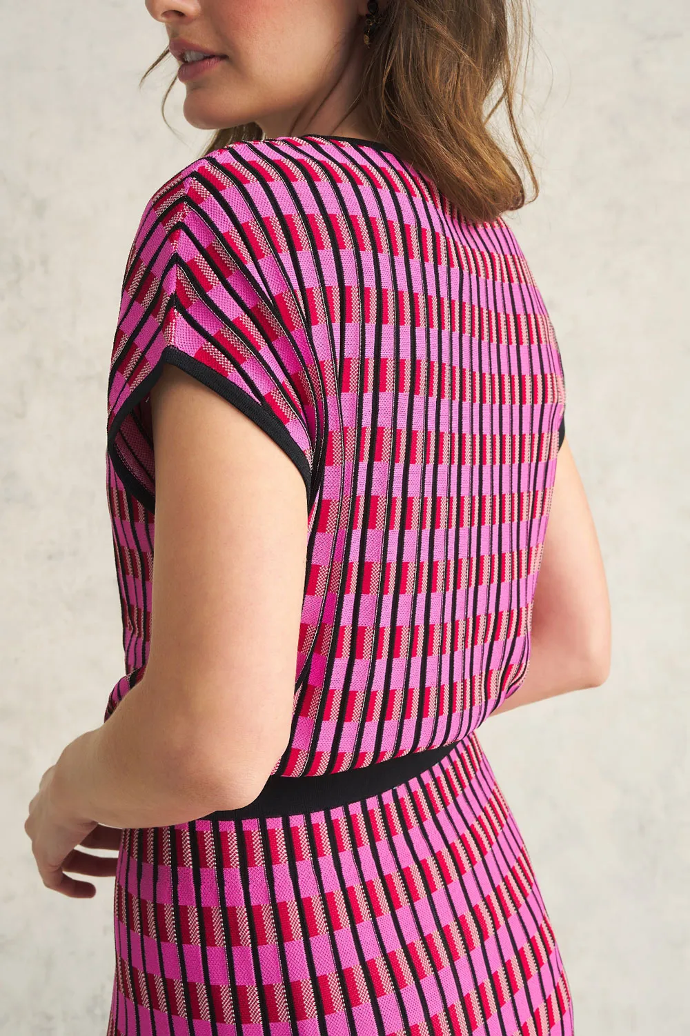 GEO JACQUARD KNIT TOP