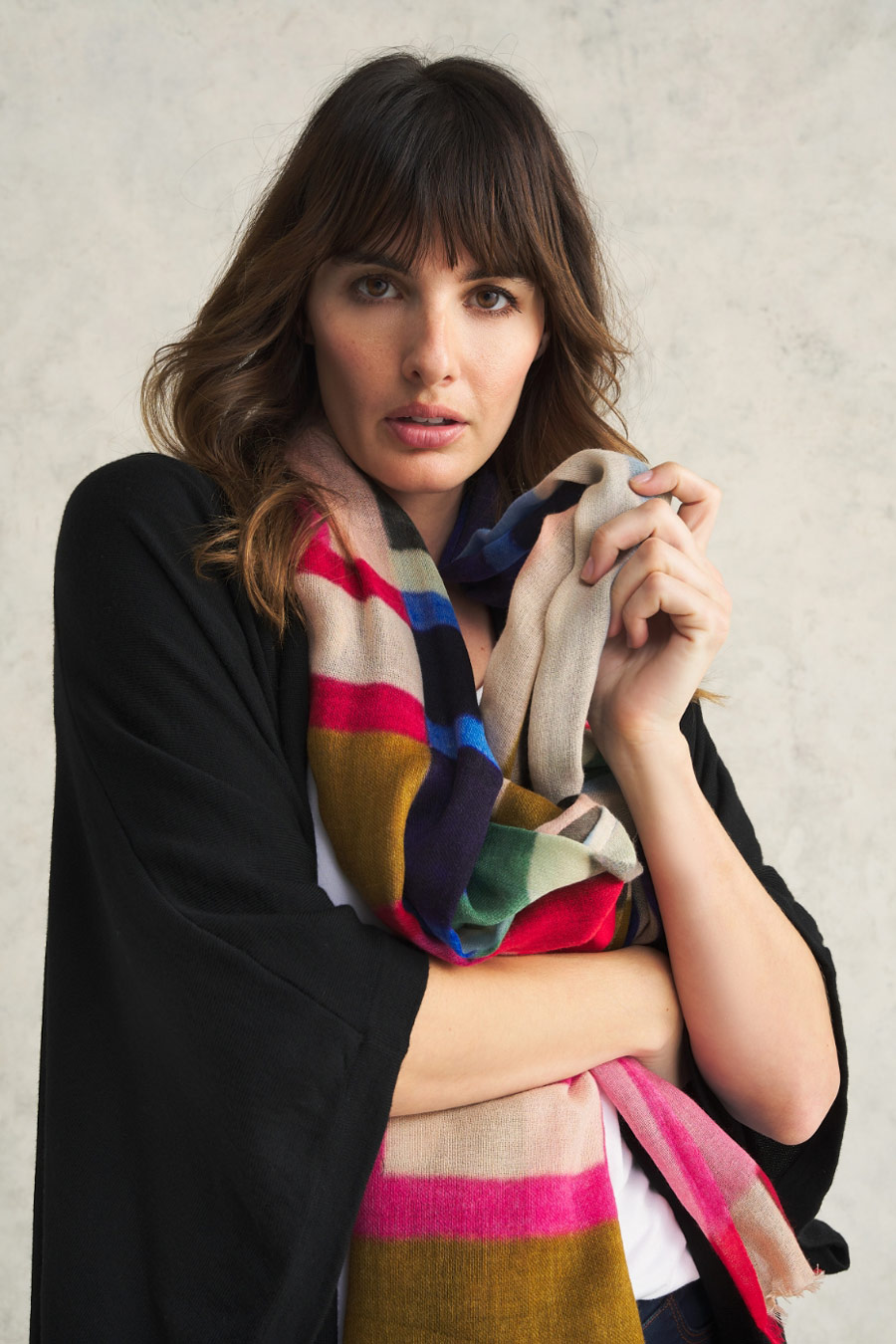 Geo Print Wool Scarf