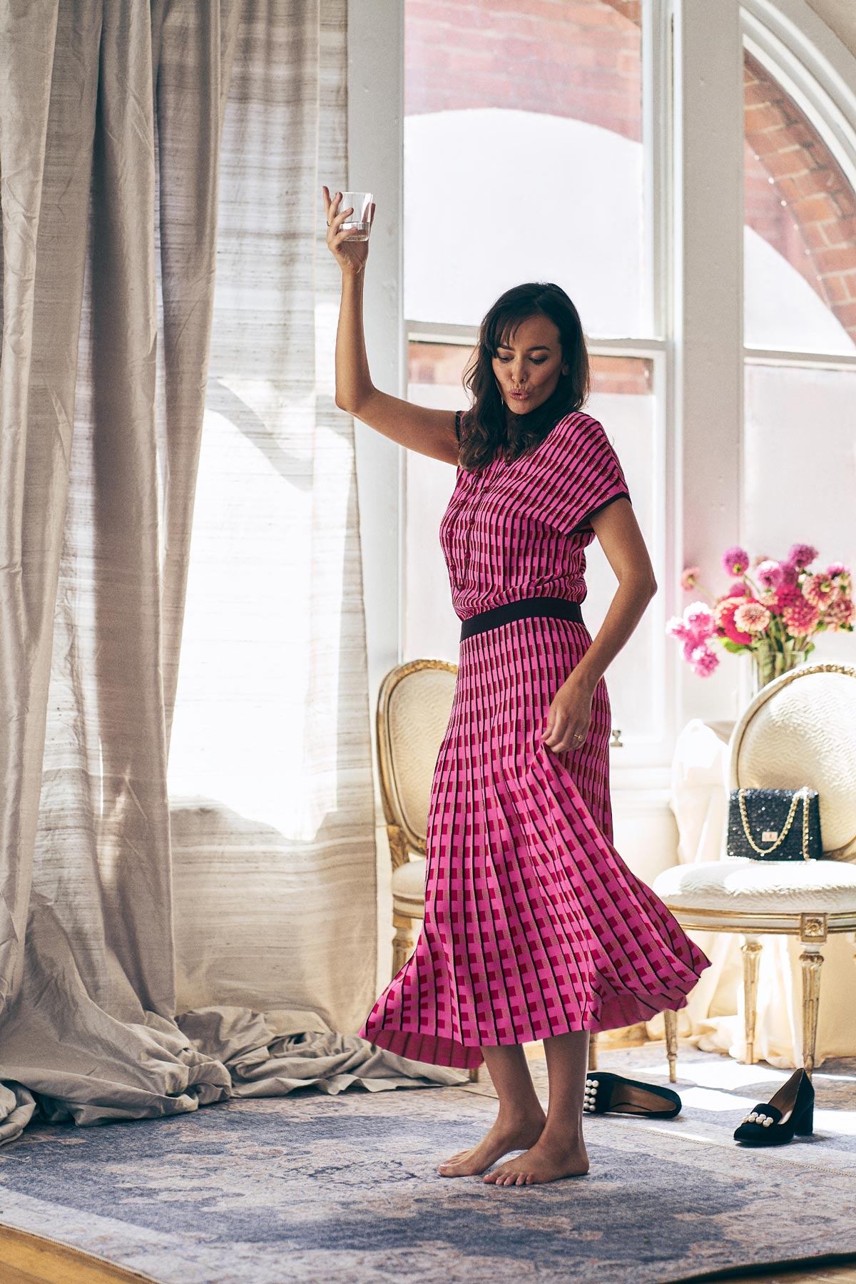 GEO JACQUARD KNIT SKIRT