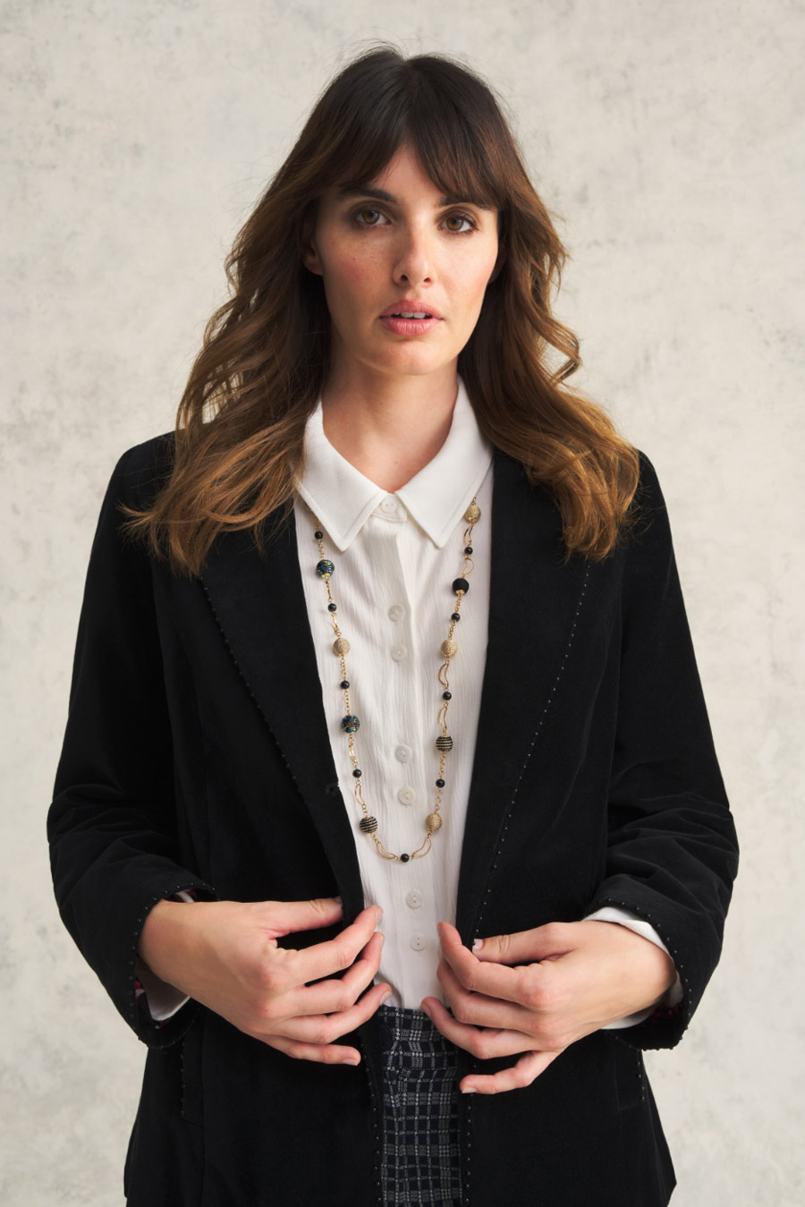 Beaded Moon Necklace