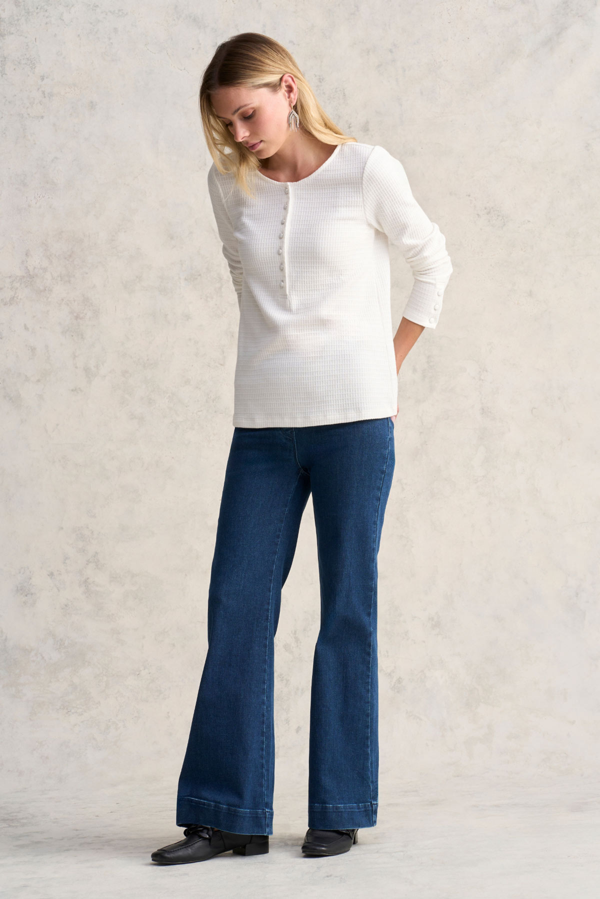 Textured Cotton T-Shirt